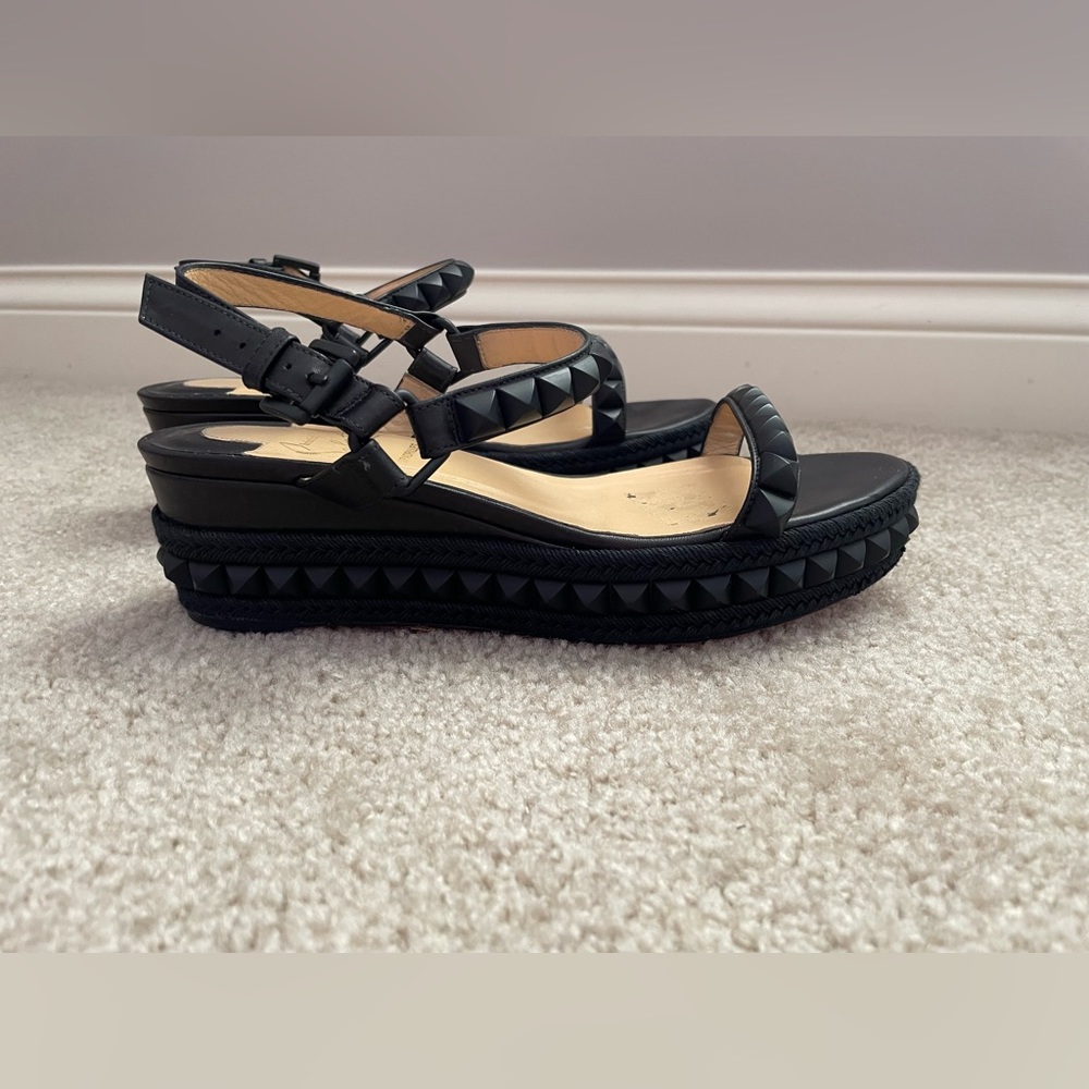 Christian Louboutin Cataclou Black Studded Sandals
